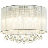 Globo Sierra Okrugla stropna LED svjetiljka (24 W, Metalik srebrne boje, Prozirno, Krom, Topla bijela) | shoptok.hr