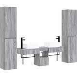  Set namještaja za kupaonicu 5 kom. Siva Sonoma 33 x 34,5 x 160 cm | shoptok.hr