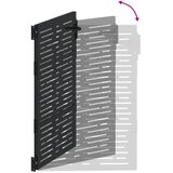  Vrtna vrata 85 x 150 cm Crna Može se zaključati | shoptok.hr