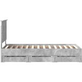  Krevetna konstrukcija s ladicama Betonski sivi 75 x 190 cm Slike