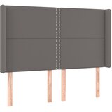  LED uzglavlje sivo 147x16x118/128 cm od umjetne kože | shoptok.hr