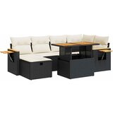 Maison Chic Seti vrtnega pohištva - Vrtna garnitura - Vrtni pohištvo set 8-delna z blazinami črn poli ratan, (21800429) | Shoptok.si