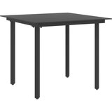 PVC 3-dijelni vrtni blagovaonski set od ratana crni | shoptok.hr