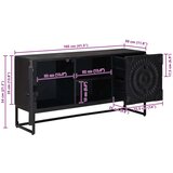 TV ormar s ladicama s policom s pohranom Crna 105 x 30 x 54 cm | shoptok.hr
