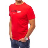 DStreet T-shirt męski z nadrukiem czerwony | Shoptok.si