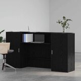  Recepcijski stol crni hrast 200x50x103,5 cm konstruiranog drva | shoptok.hr