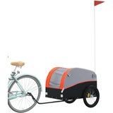  Kolesarska tovorna prikolica črna in oranžna 45 kg že | Shoptok.si