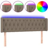 Maison Chic led posteljno vzglavje - vzglavna omarica - nočna omarica taupe 147x16x78/88 cm blago, (21706345) Cene