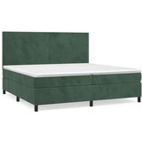  The Living Store Box spring postelja z vzmetnico temno zelena 200x200 cm žamet - Box Spring Postelja, (21488944) | Shoptok.si