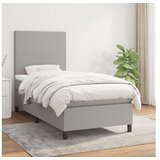  Kreveta s oprugama i madrac svjetlosivi 90x200cm tkanina | shoptok.hr