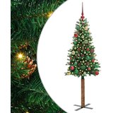 vidaXL Mršavo božićno drvce Zelena 150 cm PVC i čvrsto drvo bora | shoptok.hr
