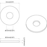  Prikladno za ravne podloške 36000 pcs Crna 15 x 4 x 3 mm | shoptok.hr