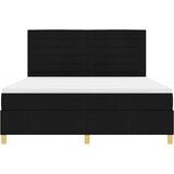 Box spring krevet s madracem Crna 180 x 200 cm tkanina - Crna 180 x 200 cm Dizajn linija | shoptok.hr