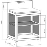 Gardenson Spodnja Omarica Letne Kuhinje Bbq, Antracit | Shoptok.si