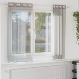 vidaXL Voile zavese z vponkami 2 kosa svetlo siva 140x175 cm | Shoptok.si