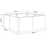  Zid za zadržavanje 4 kom. 100 x 100 x 40 cm Čelik Bijela | shoptok.hr