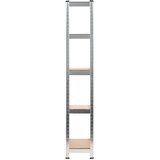vidaXL police za pohranu 3 kom srebrne 75 x 30 x 172 cm čelik i mdf | shoptok.hr