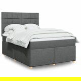 vidaXL Okvir kreveta s oprugama i madrac svjetlosivi 160x200cm tkanina | shoptok.hr