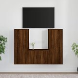  3-dijelni set TV ormarića boja smeđeg hrasta konstruirano drvo | shoptok.hr