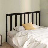  Uzglavlje za krevet crno 126 x 4 x 100 cm od masivne borovine | shoptok.hr