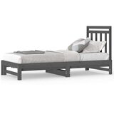  Izvlečna dnevna postelja siva 2x(90x200) cm trdna borovina, (20725730) | Shoptok.si