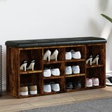  The Living Store Klop za čevlje dimljen hrast 102x32x50 cm inženirski les - Klop Za Čevlje, (21451938) Cene