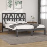  Okvir za krevet od masivne borovine sivi 200 x 200 cm | shoptok.hr