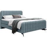 MID.YOU POSTELJA Z VZMETNICO 160 cm x 200 cm , les, tekstil, leseni material barve petroleja | Shoptok.si