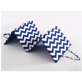 B.E.S. Belo-modra vrtna sedežna blazina za ležalnik 49x137 cm Zig Zag – | Shoptok.si