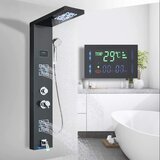  Luksuzni LED tuš panel u crnoj ili nikal boji | Nadgradni tuš sistem EYN TP1444<span> - </span>Mat crna Cijene