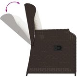  Vrtna klupa s jastukom 2 pcs Smeđa Poli ratan | shoptok.hr