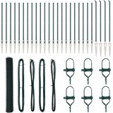 vidaXL heksagonalna ograja zelena 1.4x50 m jeklo, stebri ograje z bodicami 13 kos Ø32 mm 160 cm galvanizirano jeklo | Shoptok.si