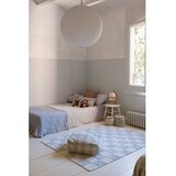 Lorena Canals Svetlo modra/kremno bela pralna/ročno tkana bombažna preproga 120x160 cm Kitchen Tiles Blue Sage – | Shoptok.si