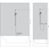 Hansgrohe Croma Select S 110 White/Chrome tuš set: ručni tuš sa 3 mlaza, Isiflex\'B 1600 crevo za tuš i usponska šipka sa kliznim držačem i policom 26574400 | ePonuda.com