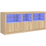  Komoda s LED svjetlima boja hrasta sonome 162 x 37 x 67 cm | shoptok.hr