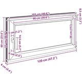  Prozor za podrum RISOR Bijeli 120 x 60 cm PVC i staklo - Bijeli 120 x 60 cm (dvostruki sloj) Naginjanje i okretanje desno | shoptok.hr