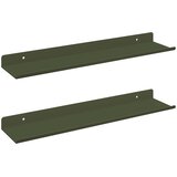  Lebdeća polica 2 pcs Maslinasto zelena 40 x 8,5 x 2,5 cm Čelik | shoptok.hr