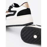 Shelvt Black and white sneakers with gold details | ePonuda.com