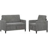  Set sofe s pohranom 2 kom. Tamnosiva Poliester | shoptok.hr