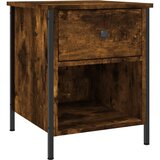 Maison Chic Nočna omarica - Nočna miza dimljeni hrast 40x42x50 cm inženirski les, (21689703) | Shoptok.si