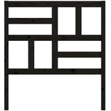  Uzglavlje za krevet crno 96 x 4 x 104 cm od masivne borovine | shoptok.hr