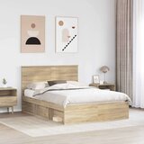  Konstrukcija postelje z vzglavjem Sonoma hrast 150 x 200 cm, (5000103776) | Shoptok.si