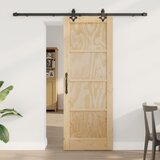 vidaXL drsna vrata z opremo 73.5x198.5 cm Masivni bor, notranja vrata 'ORKDAL'73.5x198.5x4 cm Masivni bor Cene