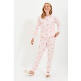 Trendyol Powder Heart Knitted Pajamas Set Cijene