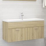 vidaXL Omarica za umivalnik sonoma hrast 100x38,5x46 cm iverna plošča, (20580025) Cene