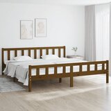 The Living Store Posteljni okvir medeno rjav iz trdnega lesa 200x200 cm - Posteljni Okvir, (21523490) Cene