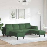  Tkaninska sofa s jastukom Tamnozelena Baršunasta tkanina Cijene