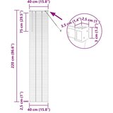 vidaXL Okenska roleta z zavesami Drugo Temno siva 40 x 220 cm Aluminij | Shoptok.si