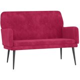  Klupa crvena boja vina 108 x 79 x 79 cm baršunasta | shoptok.hr