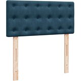 Box spring krevet s madracem plavi 90x190 cm baršunasti | shoptok.hr